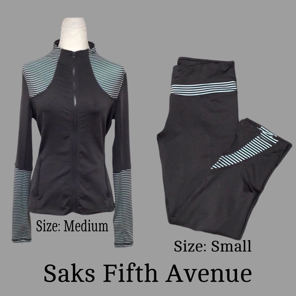 Saks Fifth Avenue BLUE‎ Jogging/Athletic 2-Piece Set, Gray and Blue